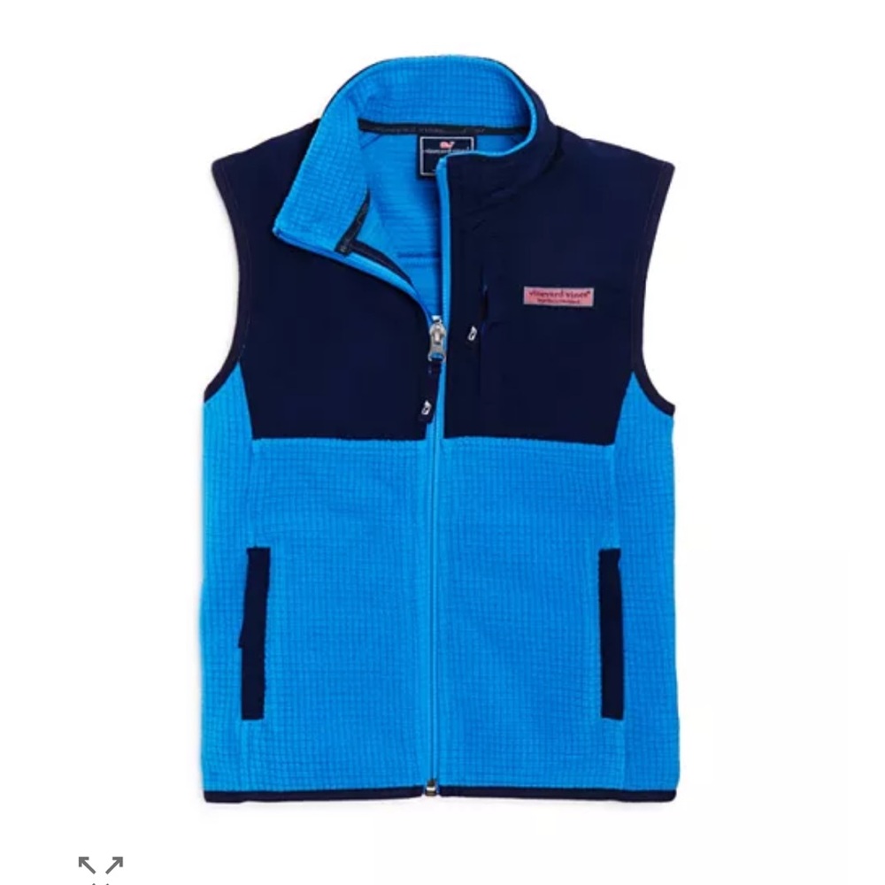 Vineyard Vines Boys Grid Fleece Vest -7